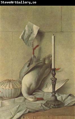 Jean Baptiste Oudry Still Life with White Duck (mk08)